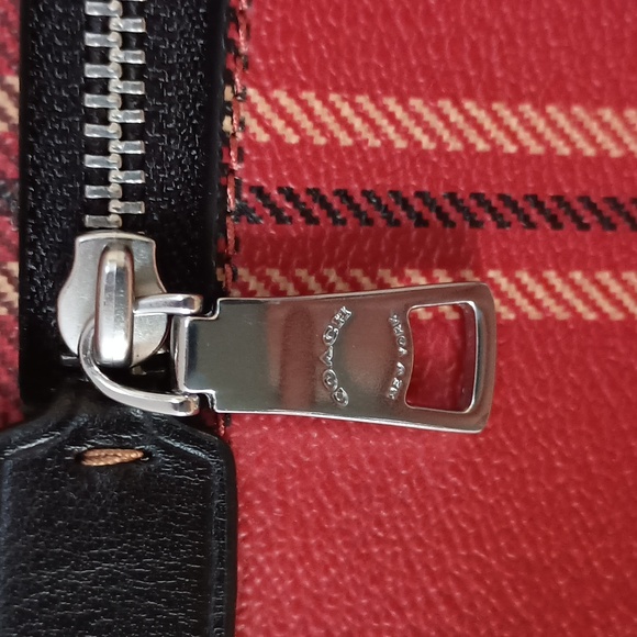 Coach Rowan File Bag With Tartan Plaid Print - Picture 8 of 11